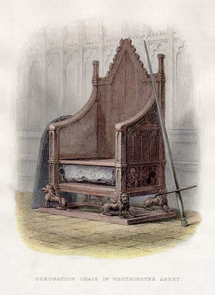 Coronation Chair with Stone of Scone (1859)